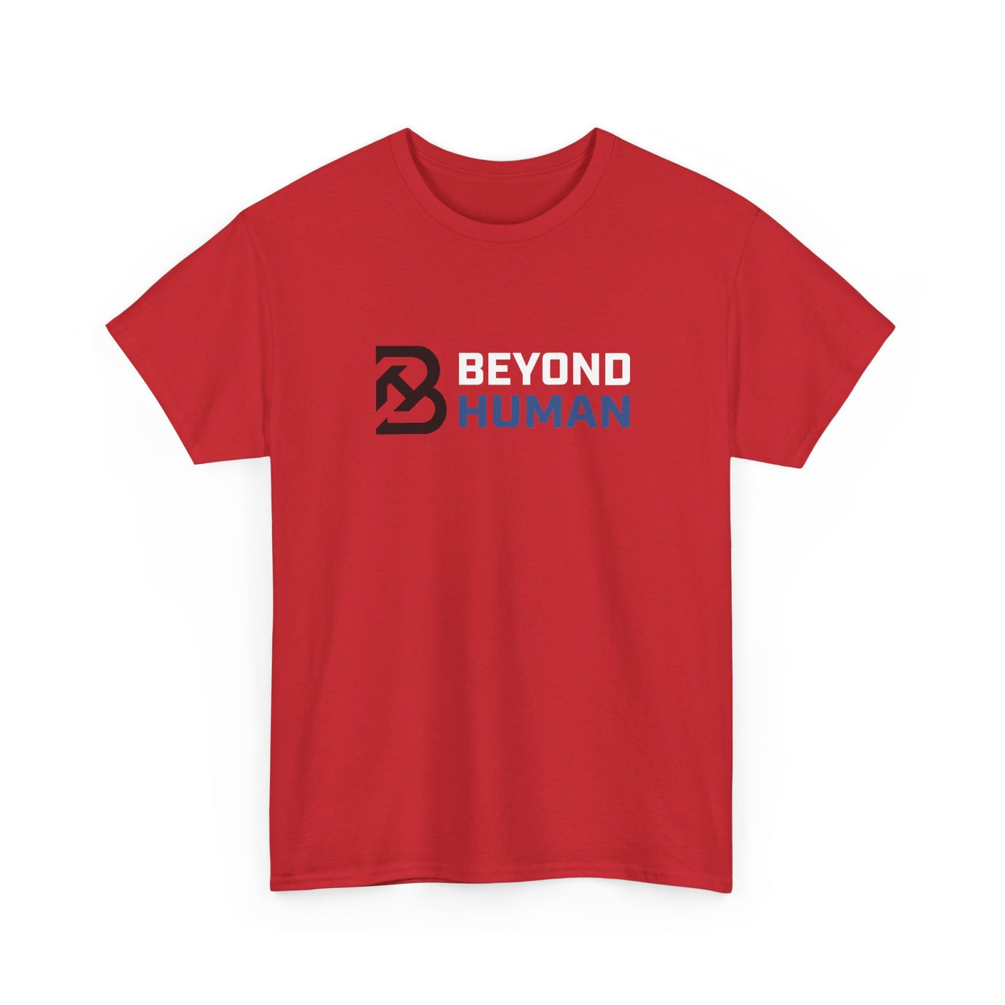Be Human Graphic Tee — Minimalist Red & Blue Logo T-Shirt