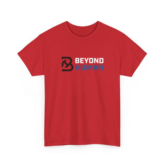Be Human Graphic Tee — Minimalist Red & Blue Logo T-Shirt
