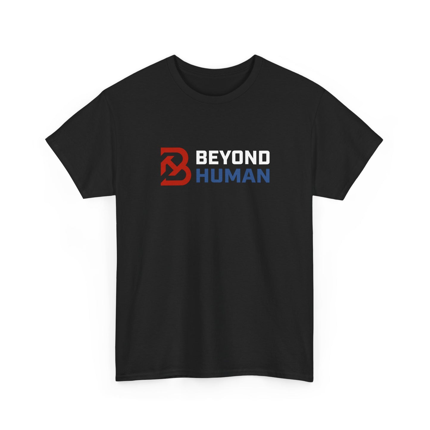 Be Human Graphic Tee — Minimalist Red & Blue Logo T-Shirt