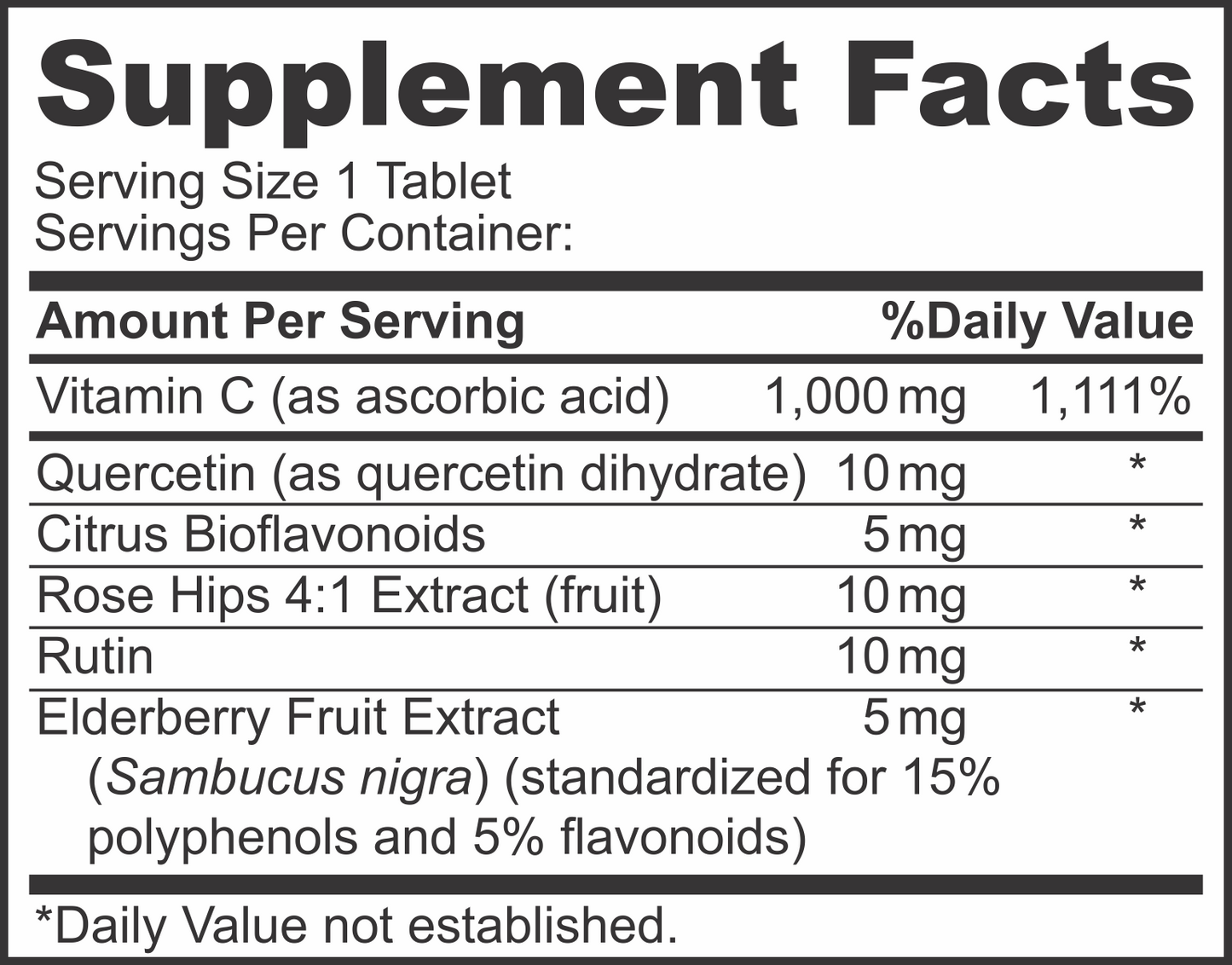 Vitamin C with Elderberry